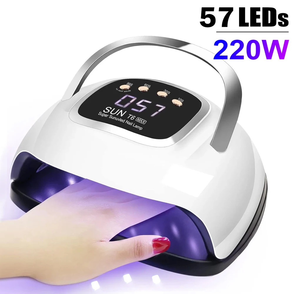 

220W UV Nail Lamp Fast Curing Dryer Light for Nails with 4 Timer LED Lamp Gel Polish Kit Professional Art Tools Automatic Sensor