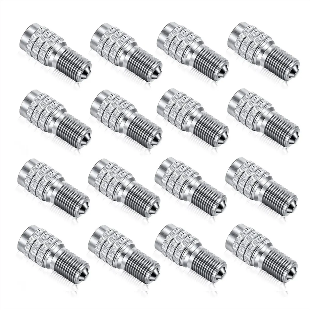REST 16pcs Double Valve Stem Cap Inflate Tire Valve Caps Flow Through Tires Cap for High Pressure Truck Car RV Semi Bus Tires