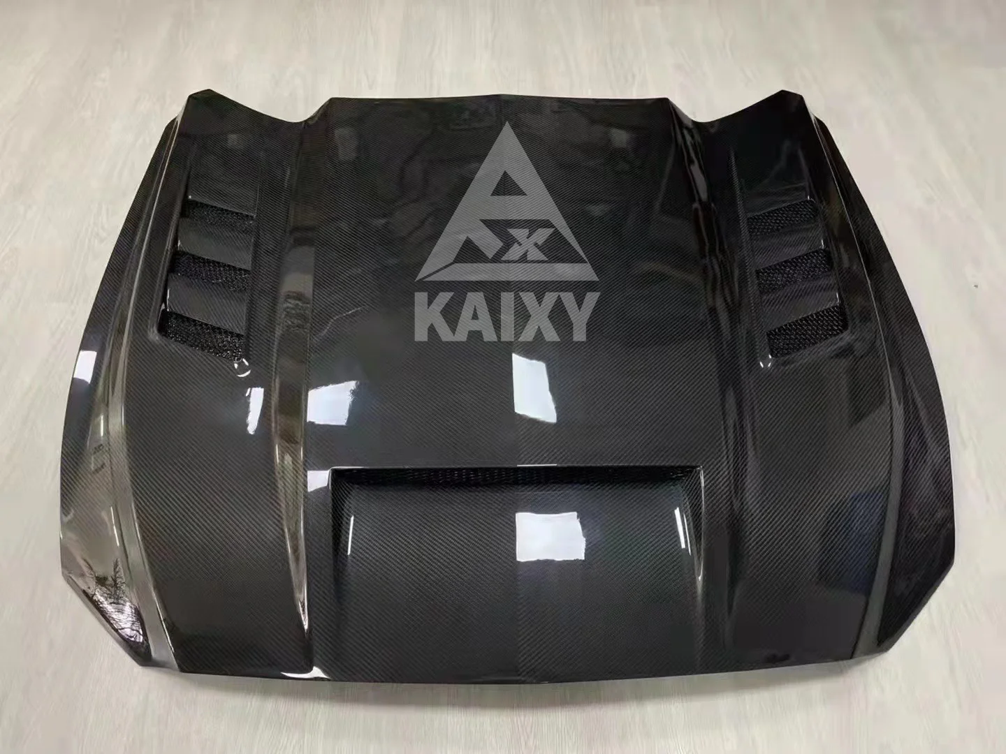 KXY TF Style Carbon Fiber Front Engine Hood For Ford Mustang Bonnet 2015-2023