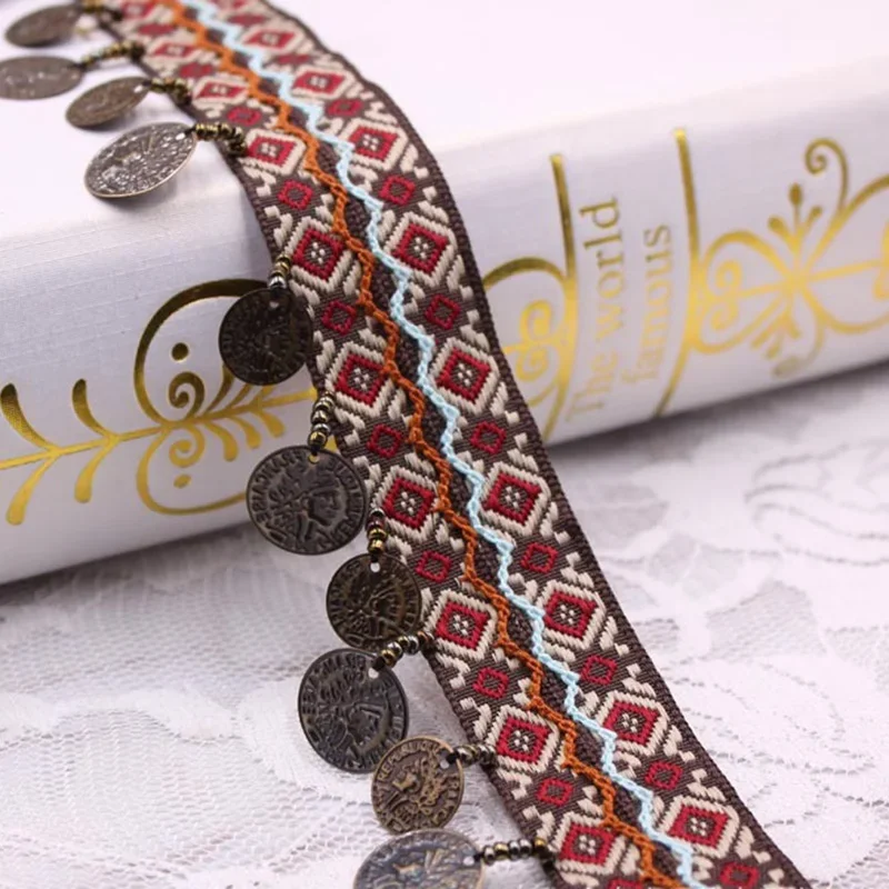 1 Yard Retro-Seidenquasten-Bordüre, Spitzenband, Quasten für Schmuck, DIY-Stickerei, Stoff, Nähen, Kleidung, Schuhe, Taschen, Accessoires – Detail 4