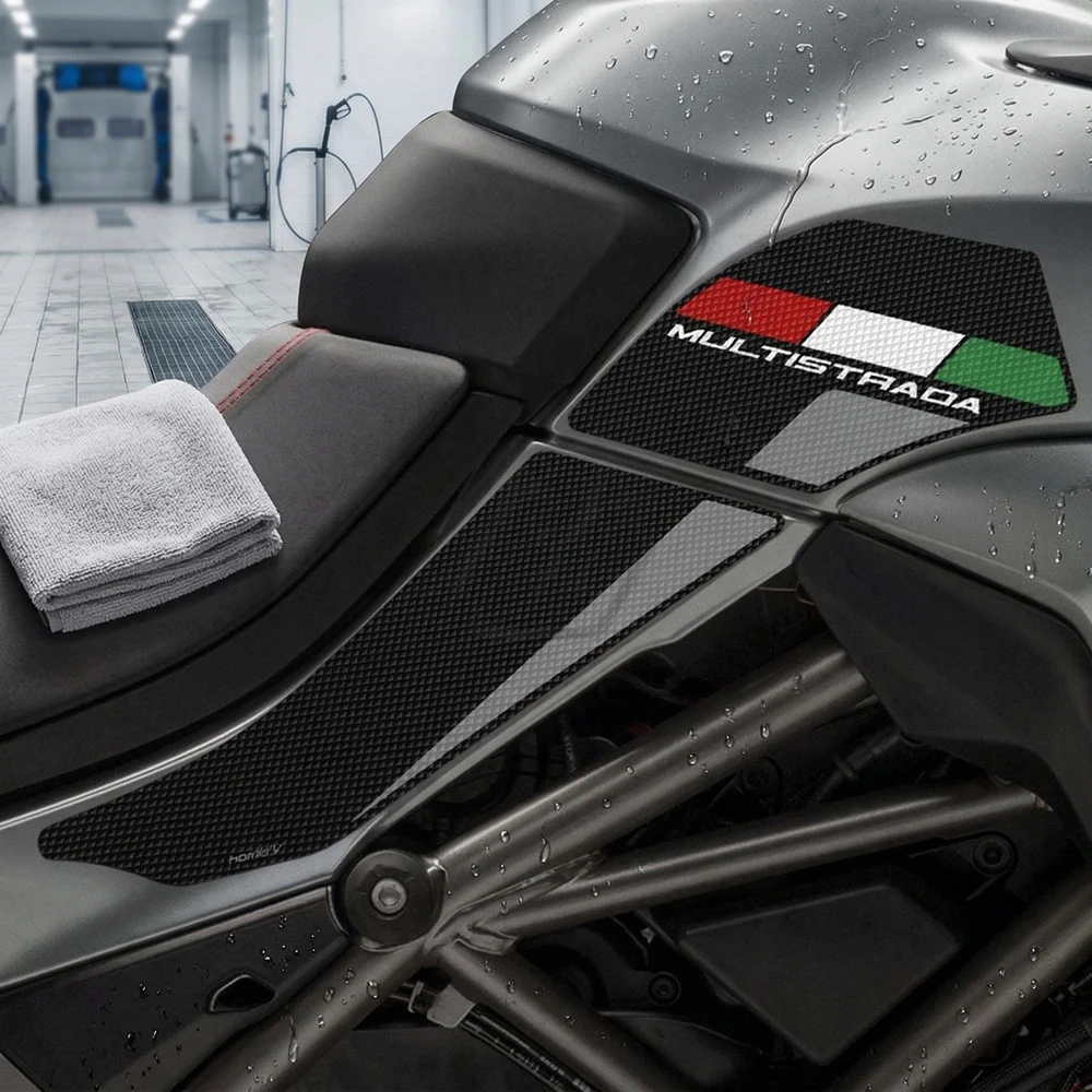 

Motorcycle Fuel Tank Pad Side Knee Grip for Ducati Multistrada 1200 1260 2015-2020 Sticker