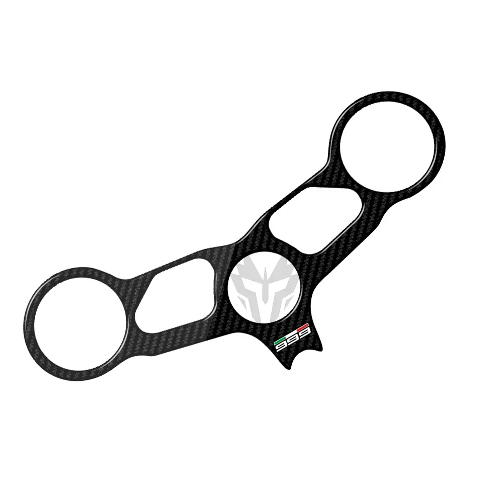 

3D карбоновый мотоциклетный тройной верх, три дерева, верхний зажим, передняя защитная наклейка для хомута, накладка для моделей 999 пробы