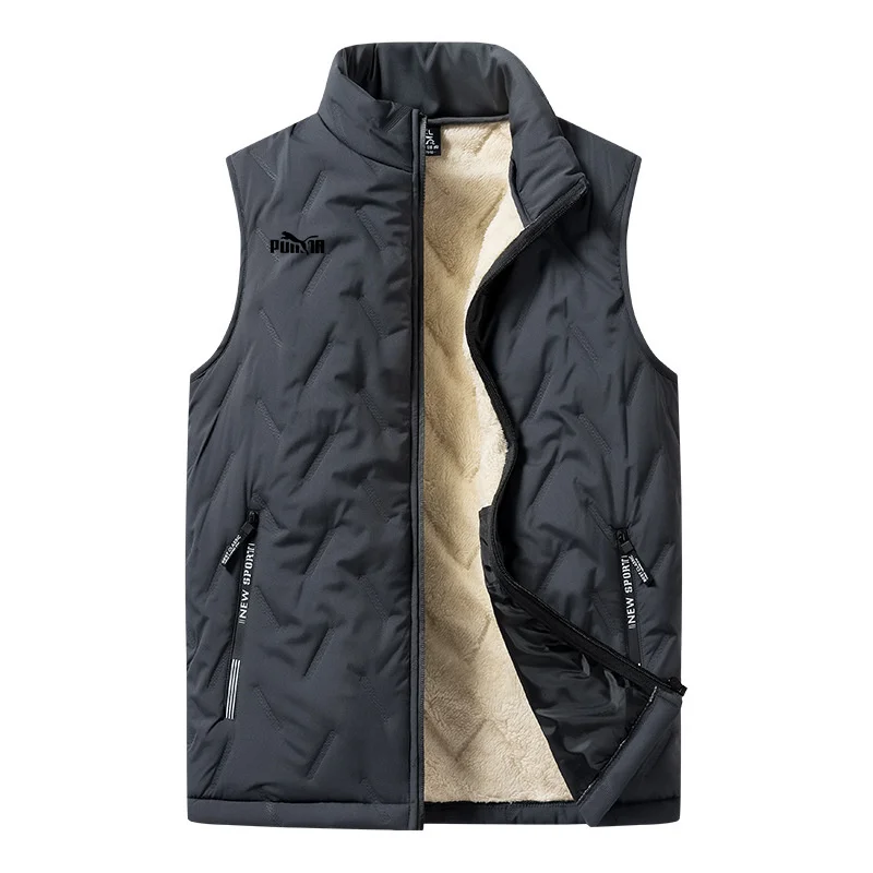 Men Vest Windproof Vest Men Jacket Sleeveless Vest Winter Jacket Casual Coat Men down Cotton Warm Thicken Waistcoat thick gilet