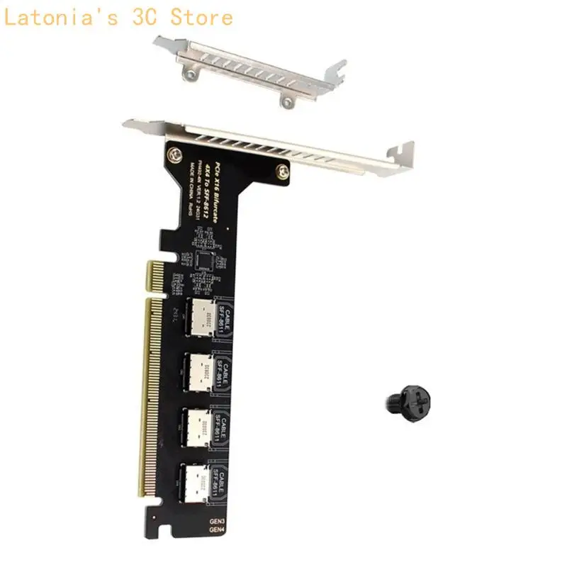 X3UB PCIE X16-4 PORT OCULINK SFF 8612 Адаптер для дисков.