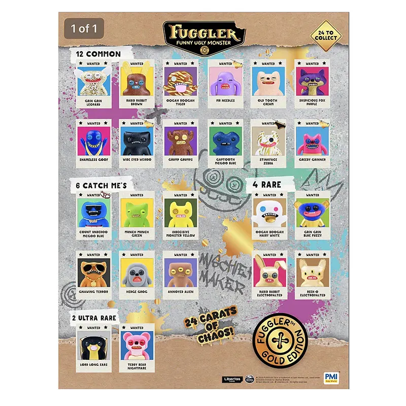 Original Fuggler Schlüsselanhänger Blindboxen Überraschungstüten Actionfiguren Spielzeug Lustige Hässliche Zähne Monster Schlüsselring Anhänger Sammlerstück Geschenk