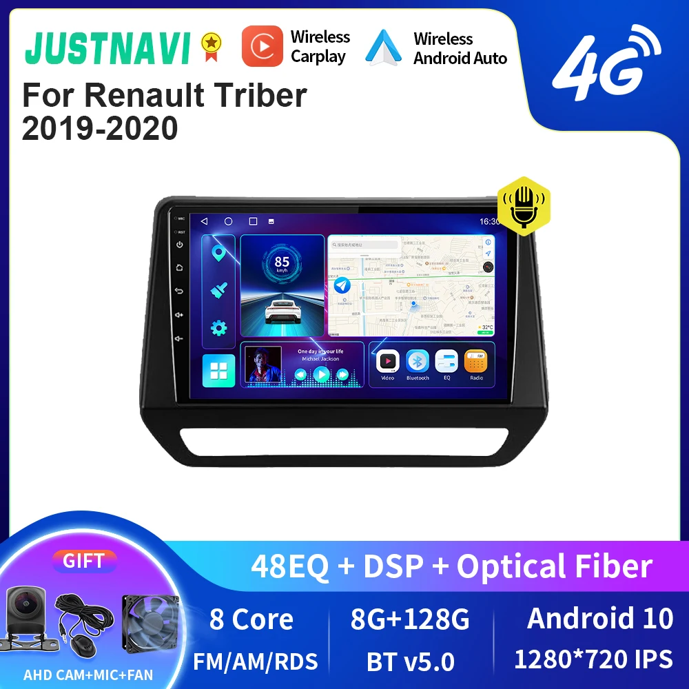 

Автомагнитола JUSTNAVI QT10 Android 10,0 для Renault Triber 2019-2020 мультимедийный видеоплеер навигация GPS