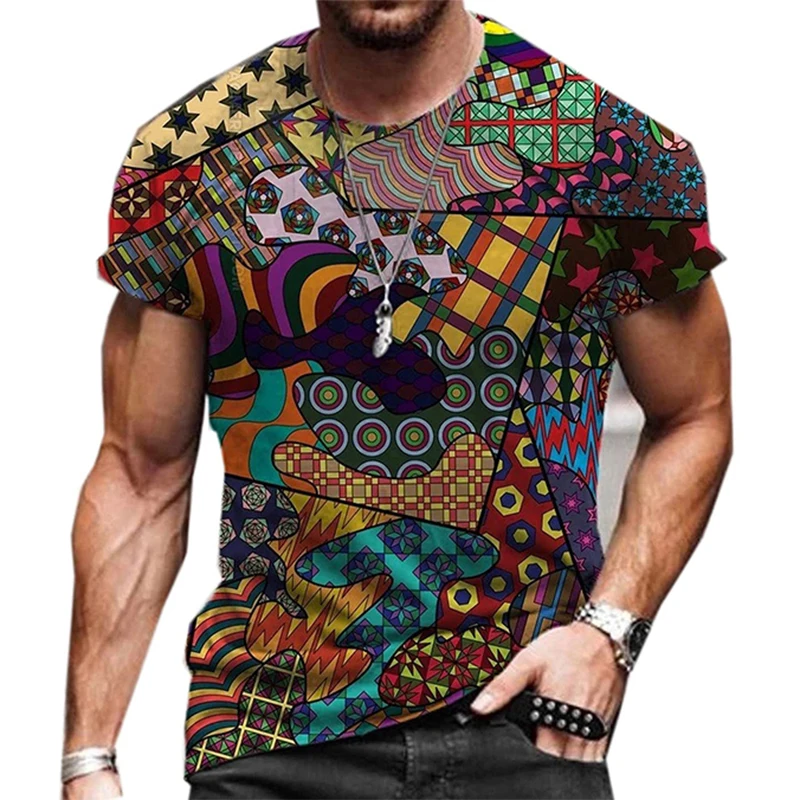 African Graphic T Shirts Colourful Abstract Art 3D Print Men Woman T-shirt Holiday Streetwear Harajuku Kids Tops Tees Clothing