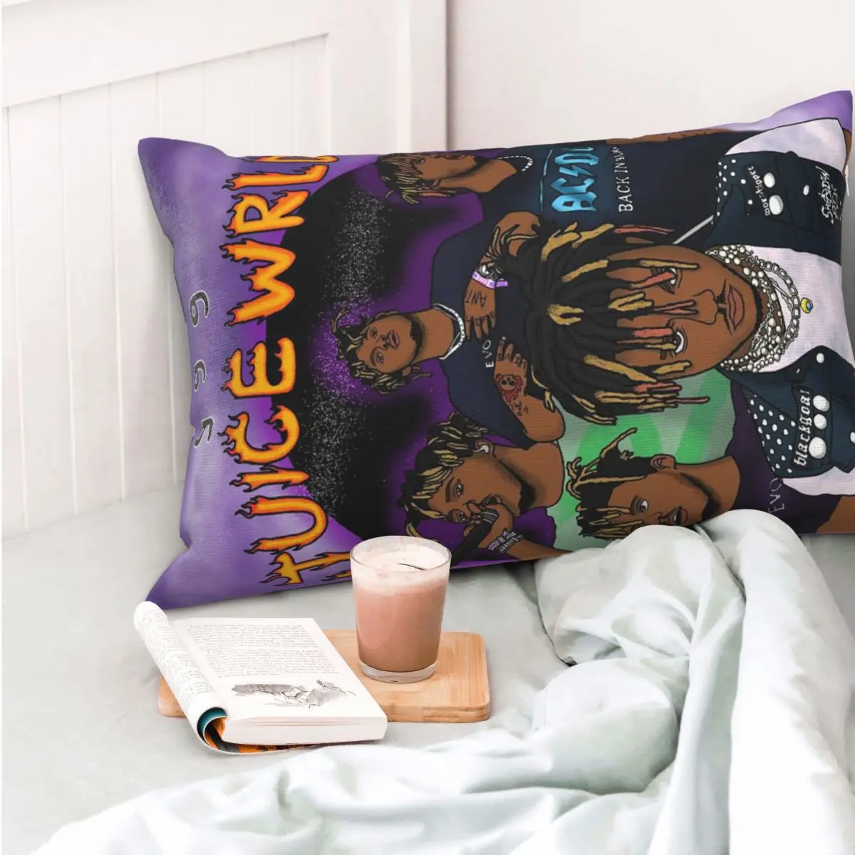 Juice Music Wrld The Party Never Ends Rectangle Pillowcase Cushion Cover Decor Bedroom Bed Home Comfort Throw Pillow