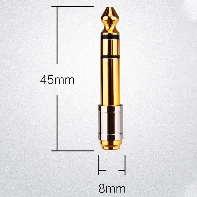 YYTCG Adapter audio z wtyczką męską 6,5 na żeńską 3,5 6,5 mm męski na AUX żeński na Jack Stereo Adapter audio do telefonu komórkowego