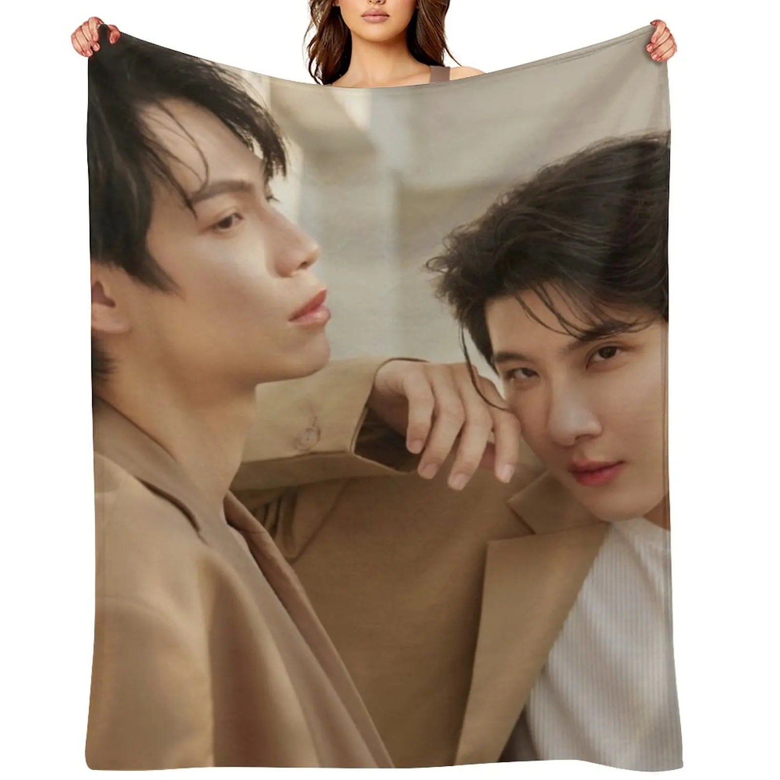 

First Khaotung Only Friends BL SERIES thai  thailand gmmtv bl series Throw Blanket Loose Giant Sofa Beach Blankets