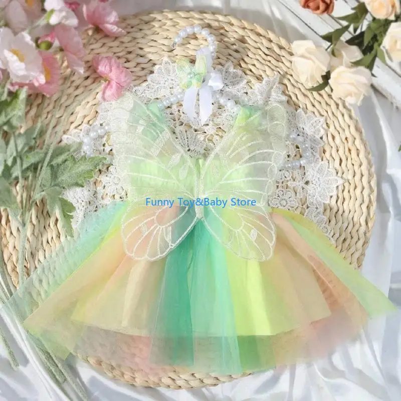 

C90B Детский девочки ежемесячная фотография реквизит костюм бабочка