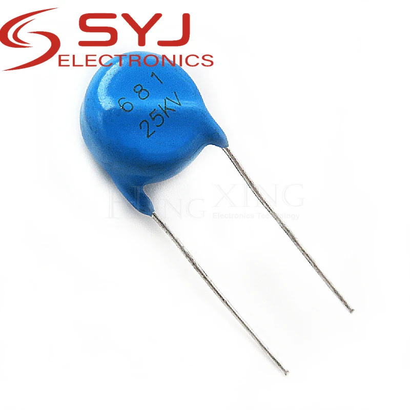 5piece 681/25KV Y5T 681K25KV 681 25KV 680PF 25KV681 High Voltage Ceramic Capacitors