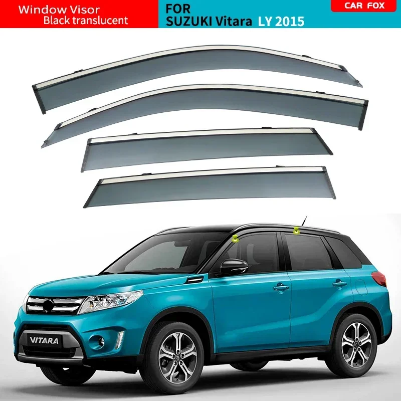 For Suzuki Grand Vitara LY 2015-2021 Window Visor Vent Shades Ventvisor Wind Deflectors Visors Rain Guard Shades Visor Body Kit