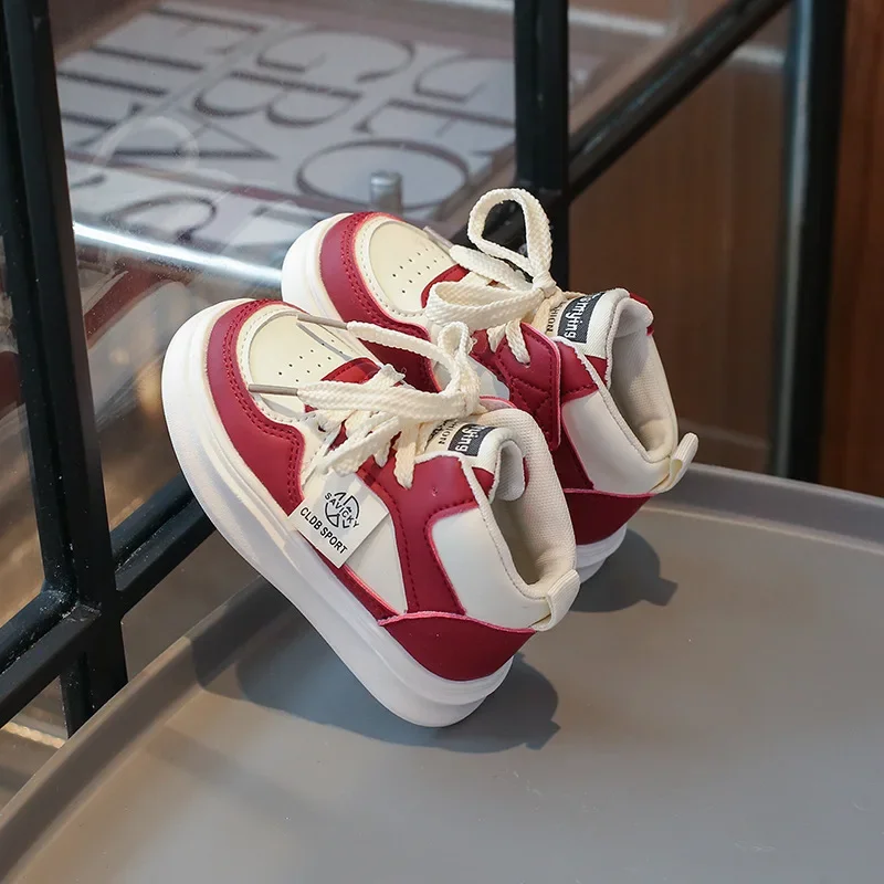 Children Running Shoes Soft Sole Kids Sports Boots Non-slip Hook&loop 2024 New Fashion Boys Girls Basketball Shoes Versatile