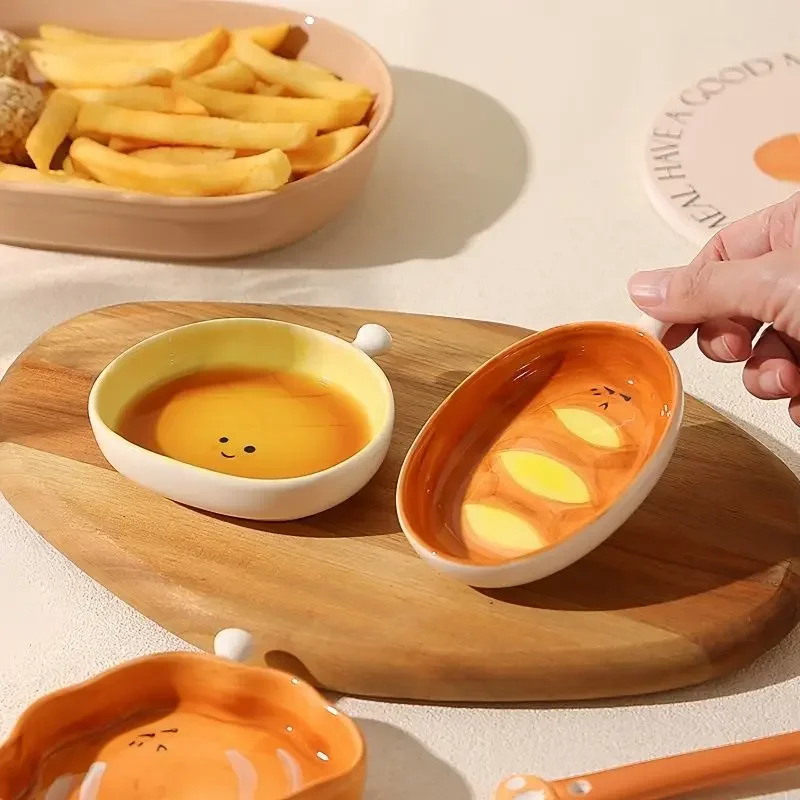 هلام القط السيراميك 4 بوصة طبق الوجه المبتسم الأناناس ستار الدجاج الساق التوابل طبق طبق توابل طبق توابل سطح المكتب الحلي الهدايا