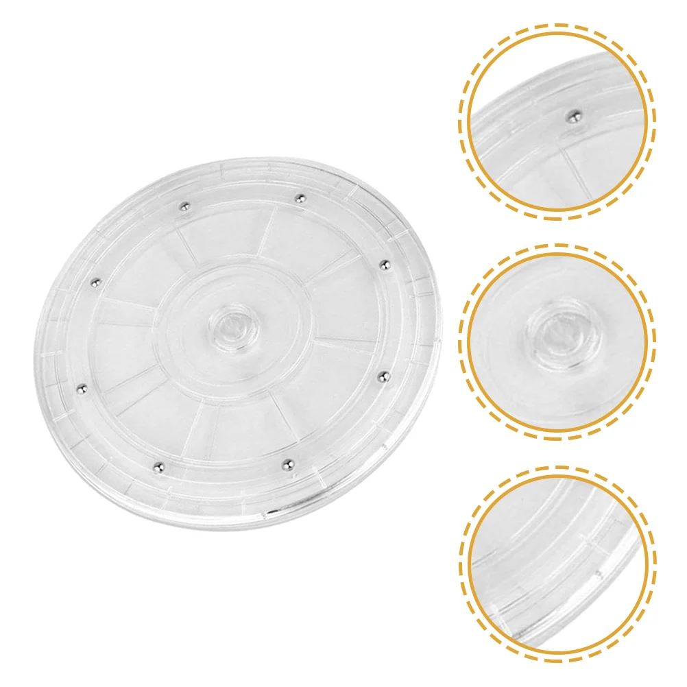 Jewelry Tray Acrylic Turntable Clear Design Rotating Disk 360-degree Plate Convenient Makeup Holder Household Spice Storage