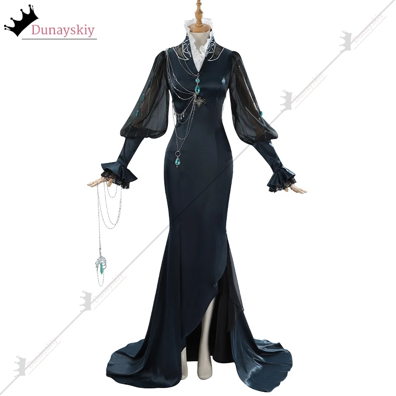 لعبة الطريق إلى أي مكان جيلينا تأثيري حلي فانوس الأكمام الأسود حورية البحر ثوب مسائي أنيمي حفلة جيلينا دعوى لعب الأدوار XS-2XL