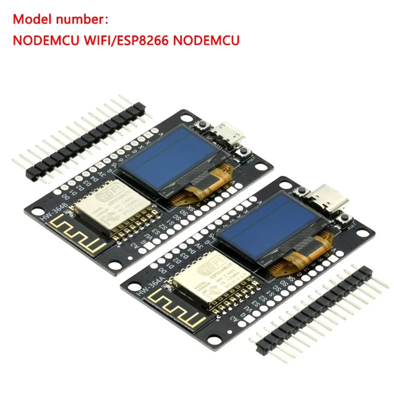 Placa de desarrollo NodeMCU ESP8266 con pantalla OLED de 0,96 pulgadas CH340G ESP-12F módulo WiFi TYPE-C USB para Arduino