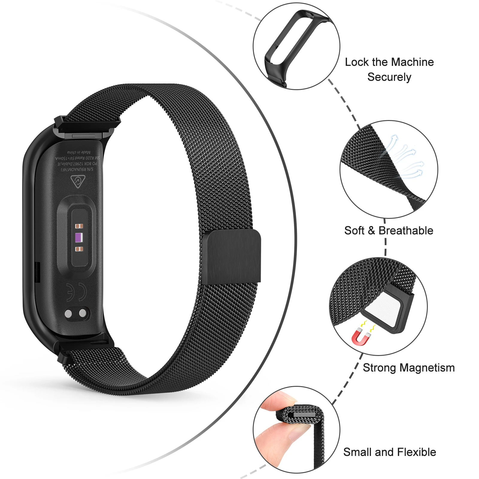 Metal Watch Band for Samsung Galaxy Fit 2 R220 Strap Wristband Magnetic Bracelet for Samsung Galaxy Fit 2 Watchband Replacement