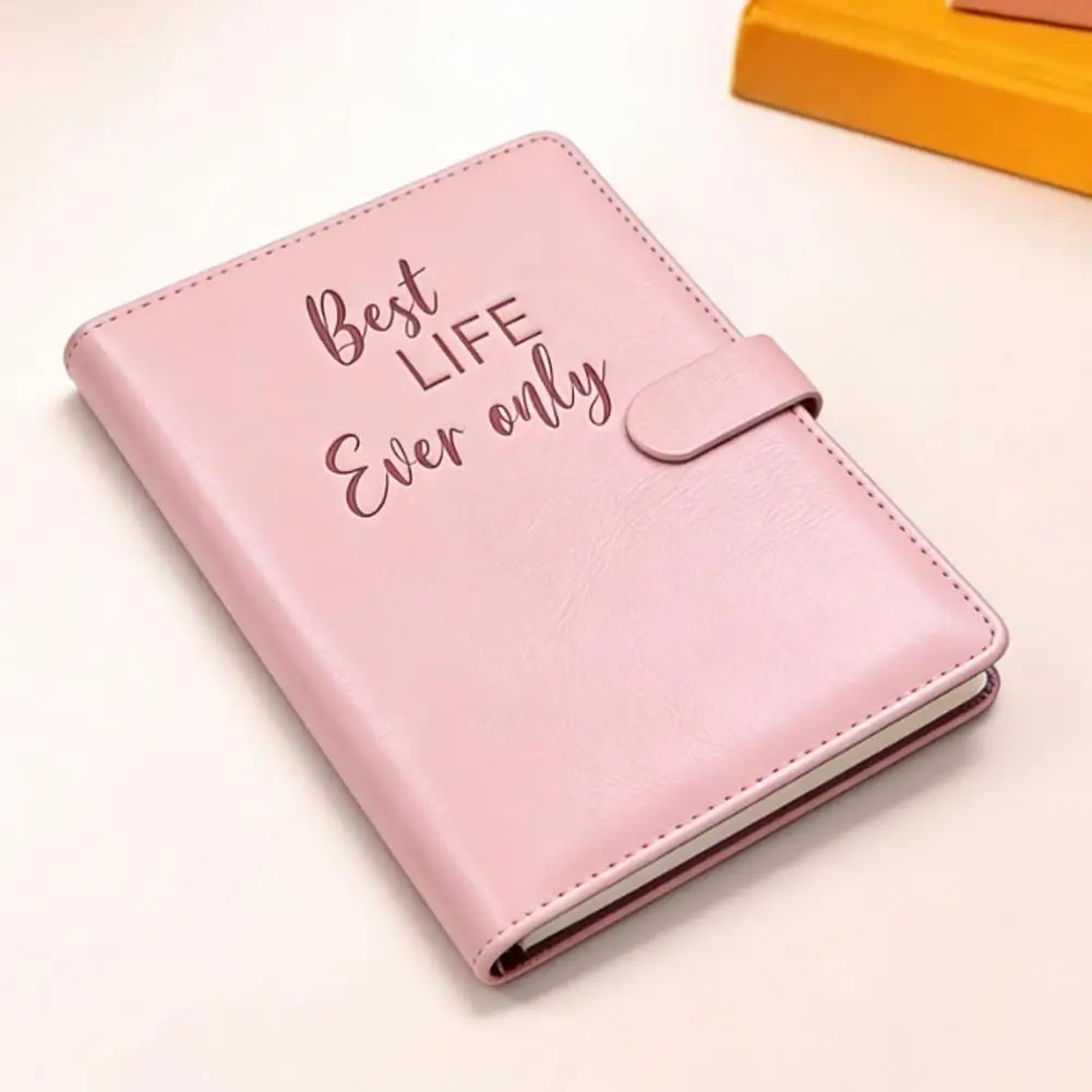 Passport Cover Holder Book Handbook PU Leather Notebook Holder for Women Men Adults Travelers for Work School Note Taking view 3