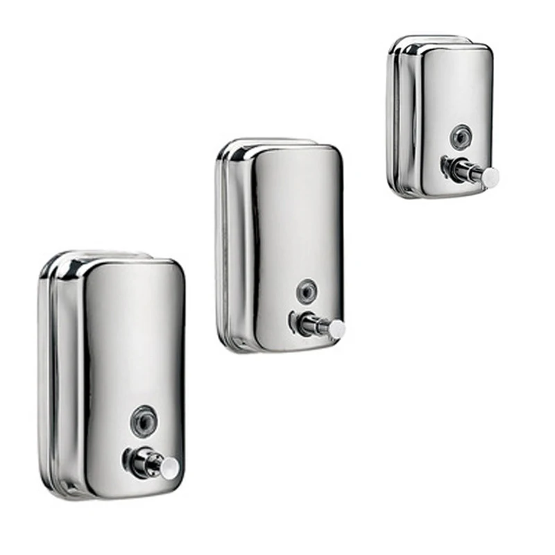 Premium Manual Mudah Digunakan Botol Kosong Tahan Karat Tahan Lama 304 Stainless Steel Dispenser Sabun Tahan Karat Stainless Steel