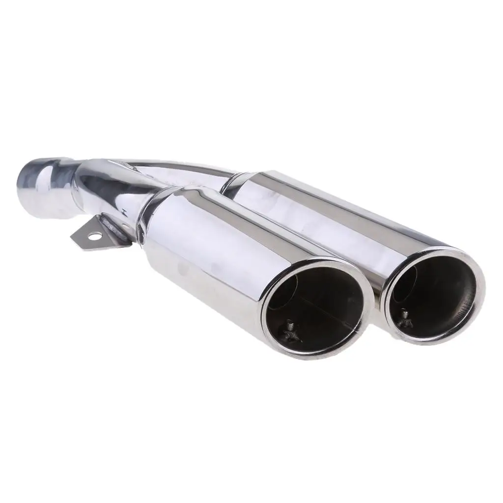 

Stainless Steel Dual Exhaust Muffler Vent Pipe Universal Bike Muffler End Pipe Slip on for 36-51mm Motorcycles