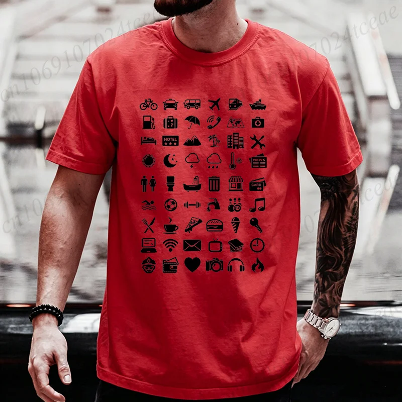 Travel Icon Language Travel Print Women T-Shirt Casual Crew Neck Short Sleeve Soft Women Shirts Aesthetic Streetwear Clothing - view 5