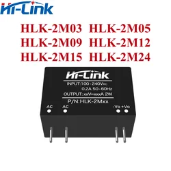 HLK-2M03 2M05 2M09 2M12 2M15 2M24 ACDC 220V to 3.3V Original 2W 3.3V/5V/9V/12V/24V AC DC Switch Power Supply Module CE