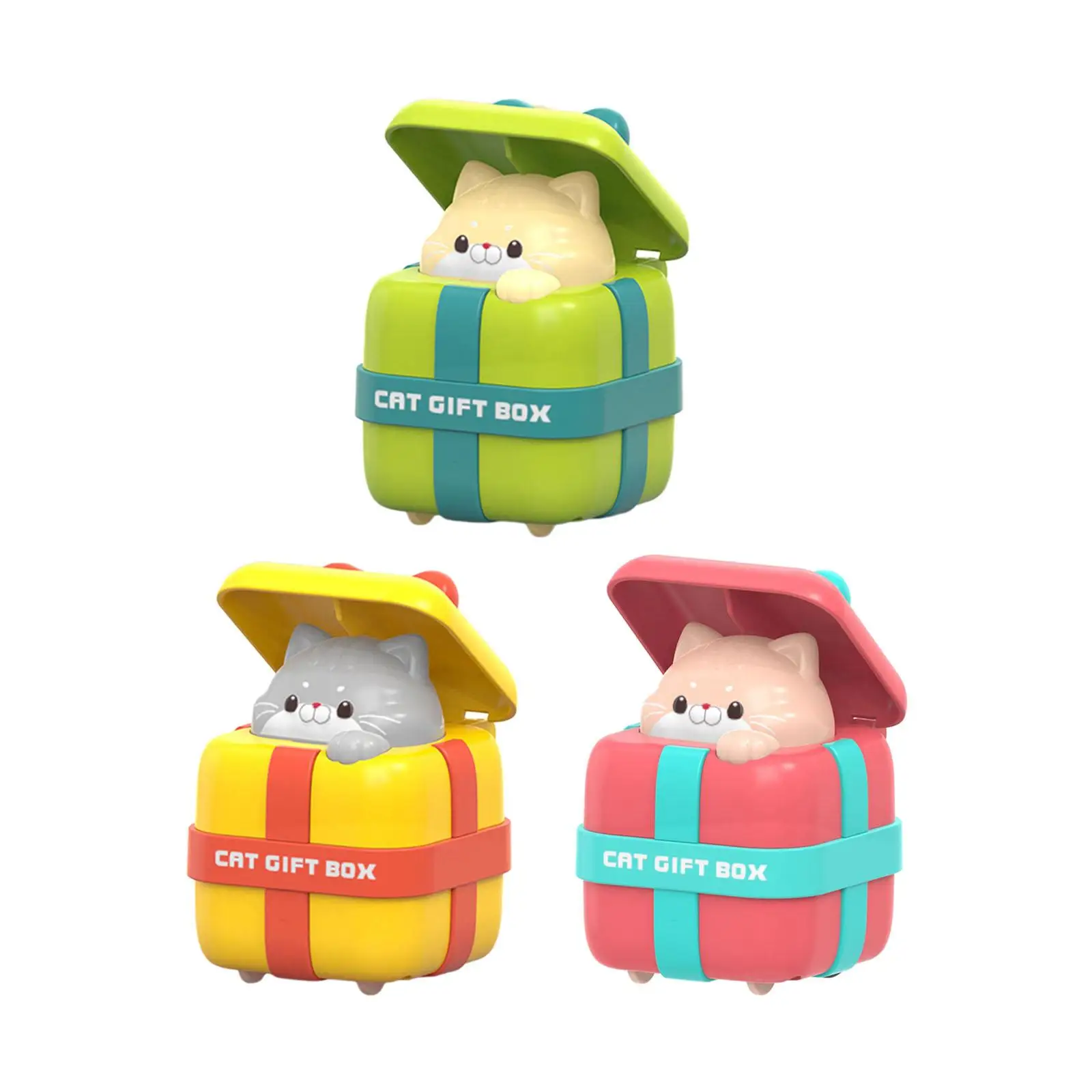 Push and Go Car Toy Color Sorting Cartoon Interactive Cat Vehicle Toys for Prize Box Role Play Birthday Motor Skills Festival