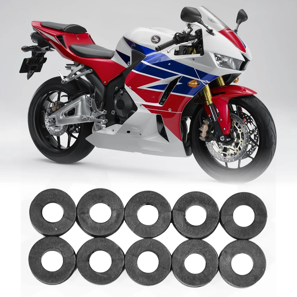 10pcs Universal Rubber Grommets For Motorcycle Fairing Cowling Buffer Washer Pressure Relief Cushion