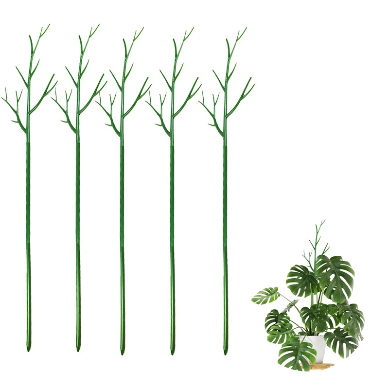 4sets 100cm plastic Green branch Plant Climbing tree flower stand holder Rod Shaped DIY Modeling diy Gardening Pillar M