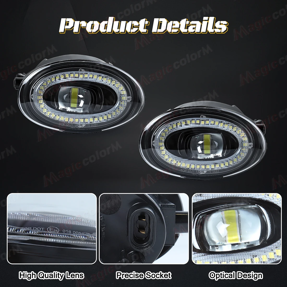 2 قطعة مصابيح الضباب LED عيون الملاك لهوندا أكورد 2008 2009 2010 2011 2012 2013 ل جاز صالح 2012-2014 ل سيفيك 2009-2015 DRL 12 فولت #5