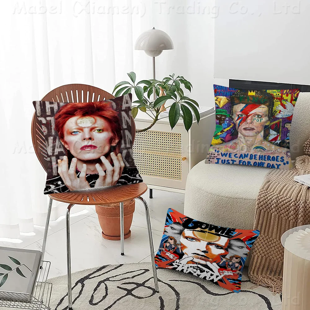 Cool Rock Singer David B-Bowie Personalized Pillow Cover Kids Bedroom Wild Party Decor Pillowcase Kid Birthday Shower Gift