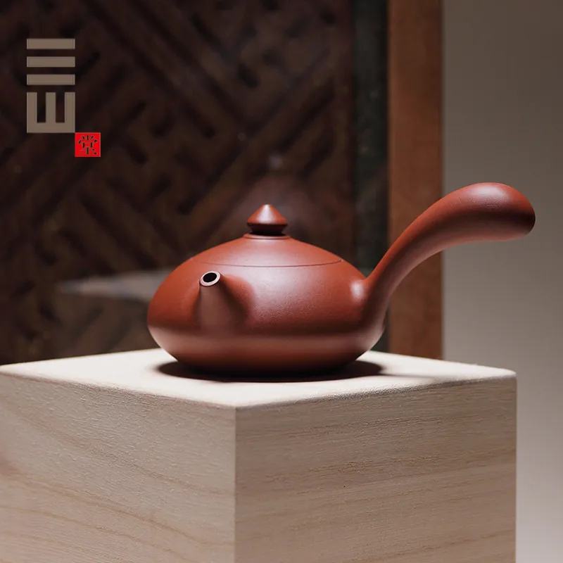 |Tang Yu Pot Chaozhou Handmade Purple Clay Pot Little Teapot Household Authentic Famous Authentic Yixing Cinnabar Sand Side Hand