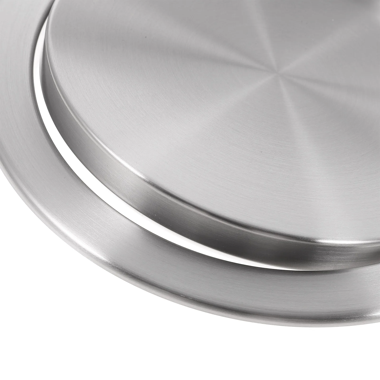 

Stainless Steel Trash Can Lid Recessed Countertop Garbage Cover Auto Flap Silent Oil Resistant Space Saving Kitchen Bathroom