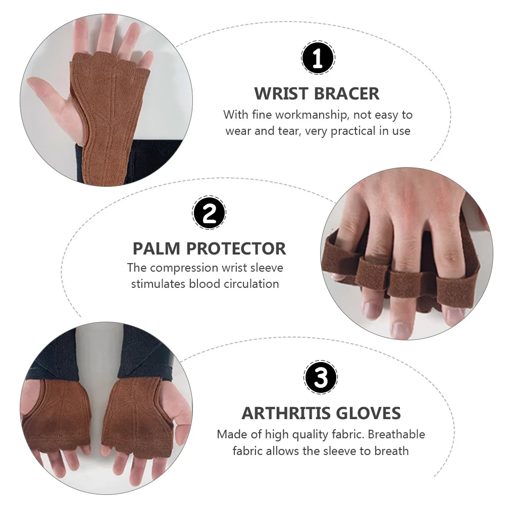 

1Pair Wrist Bracer Palm Guard Compression Support for Carpal Tunnel Arthritis Anti-Slip Gloves Wrist Bracer Compression Brace