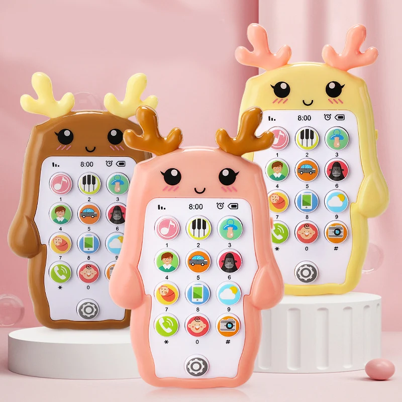 

Baby Phone Toys Bilingual Telephone Teether Music Vocal Toy Early Educational Learning Machine Electronic Children Gift Kids Toy