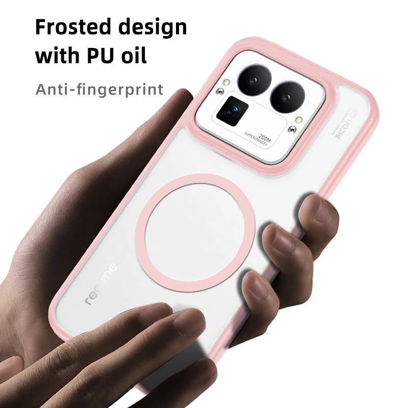 Etui na Realme GT8 Pro Nowe Modne Matowe Magnetyczne PC Odporne na Upadki Etui Ochronne na Realme GT 8 Pro Wstrząsoodporny Bumper Funda — zdjęcie produktu 3