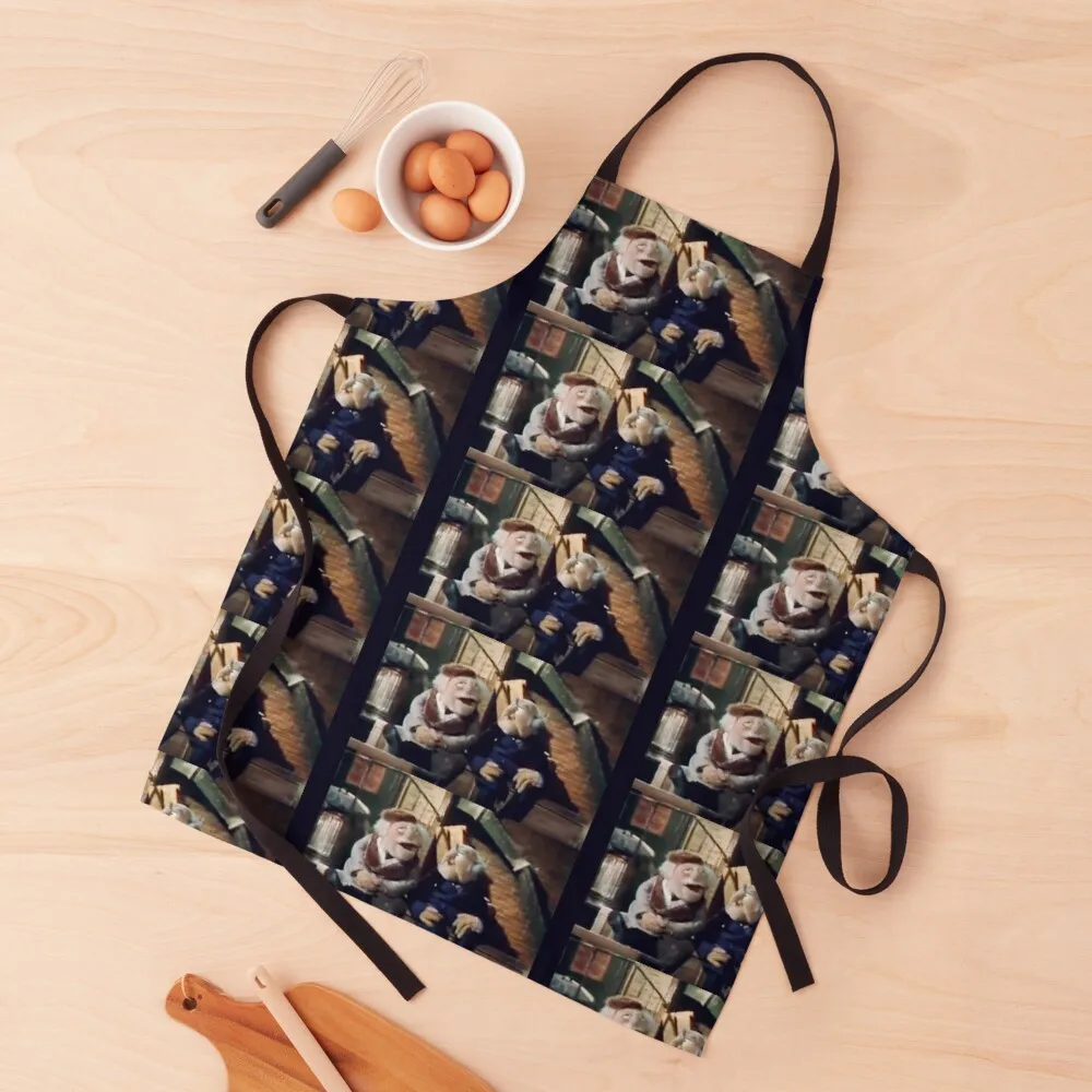 

Statler and Waldorf Outside the Muppet Theater Apron Womens Dresses restaurant accessories Apron