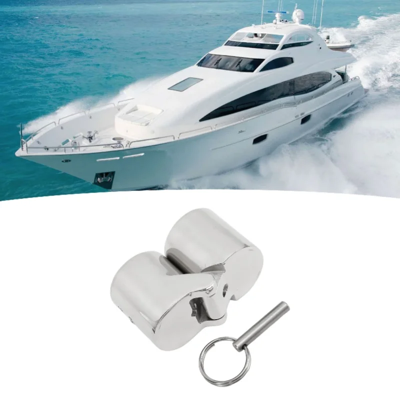 32mm Marine Grade Boat Pipe Connector 316 Stainless Steel Folding Rotating Coupling Tube Pipe Connector Boat Hardware Fitting