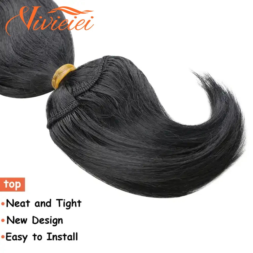 Body Wave Hair Bundle Synthetic Hair Wave 18 Inches Heat Resistant No Weft Bundles Hair Extension Natural Color VIVIEIEI