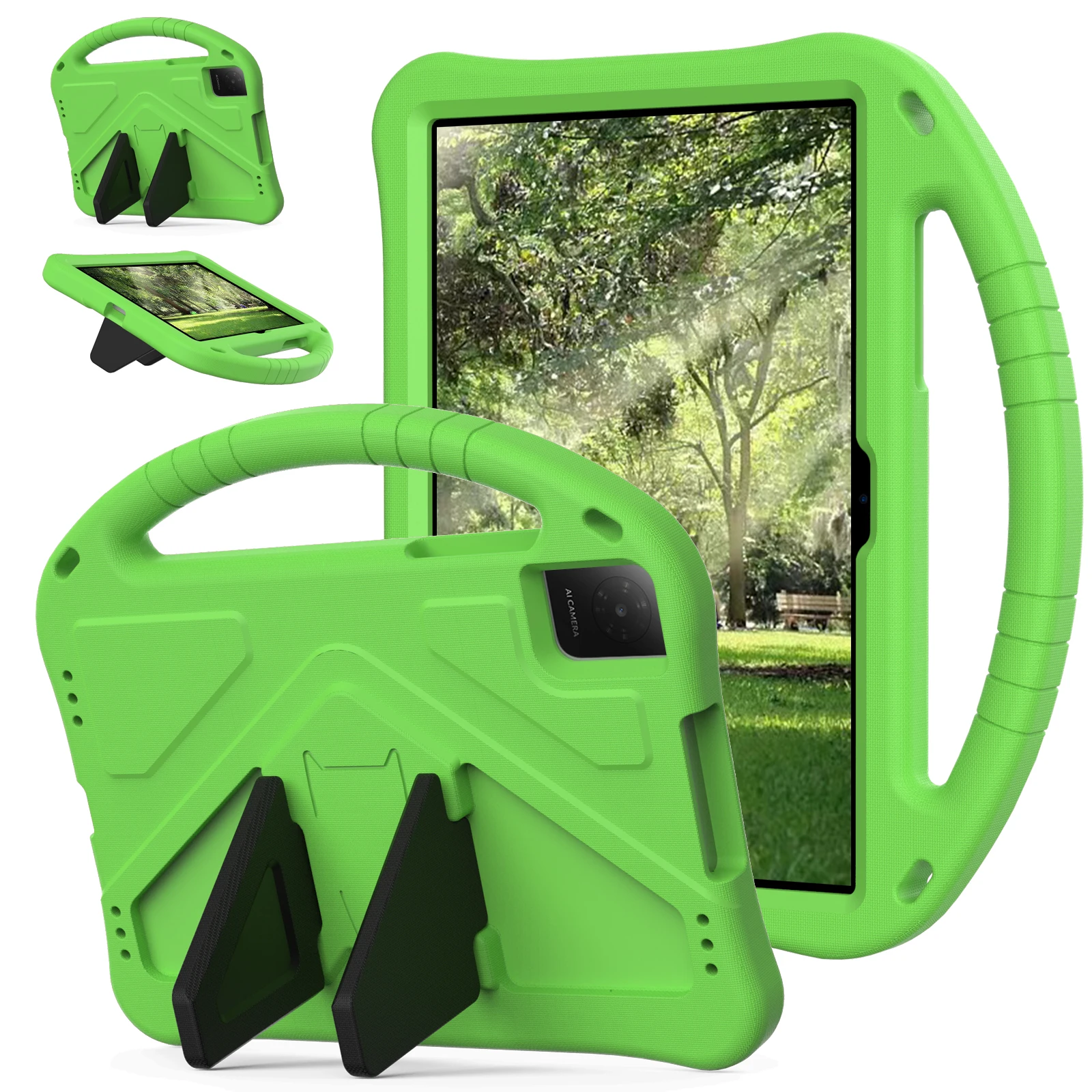 

Cartoon EVA table Case with rear bracket, suitable for TCL 10 L Gen 4 3 2 10.1" Anti-Slip Kickstand Cover with shoulder straps