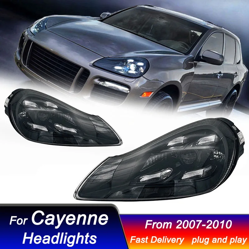 Car styling Headlights For Porsche Cayenne 957 2007-2010 to 2022 style LED DRL Dynamic Signal Head Lamp Front light Assembly