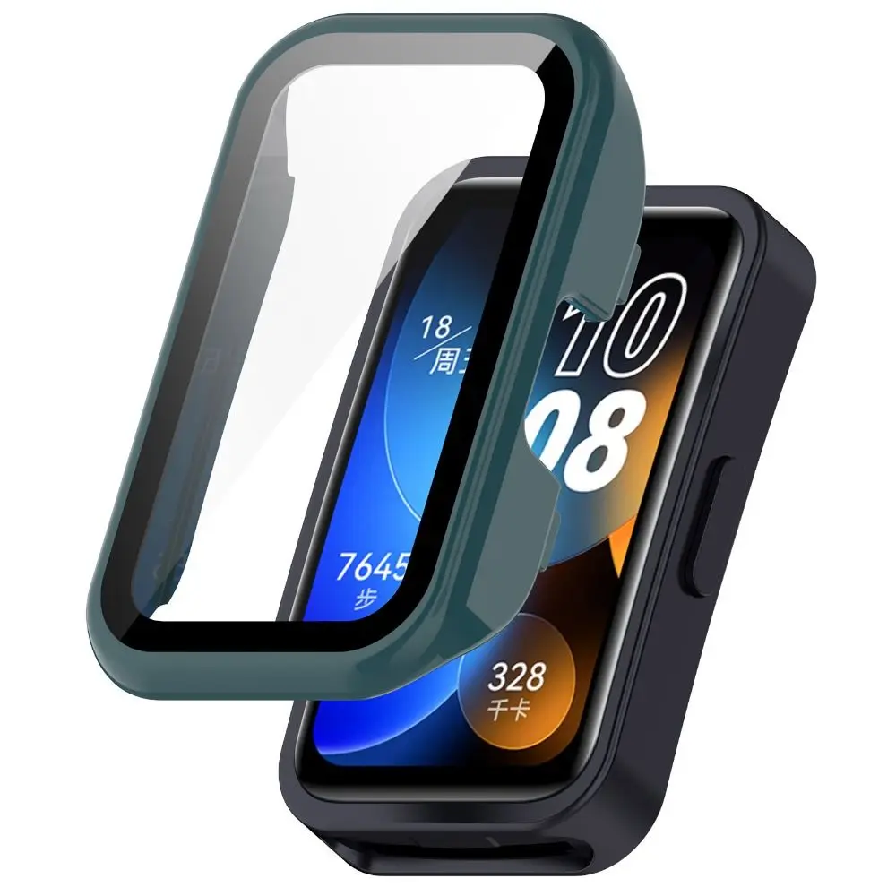 Capa protetora de vidro temperado para relógio inteligente, cobertura completa, protetor de tela anti-risco, casca dura para huawei band 9 8, novo