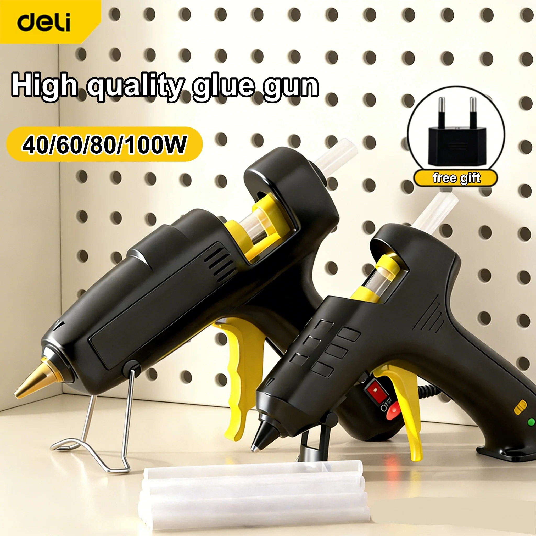 20/40/60/80/100W Mini High Temperature Hot Melt Glue Gun  Household Mini Electric Repair Tools Glue Gun DIY Gift Tools Kit