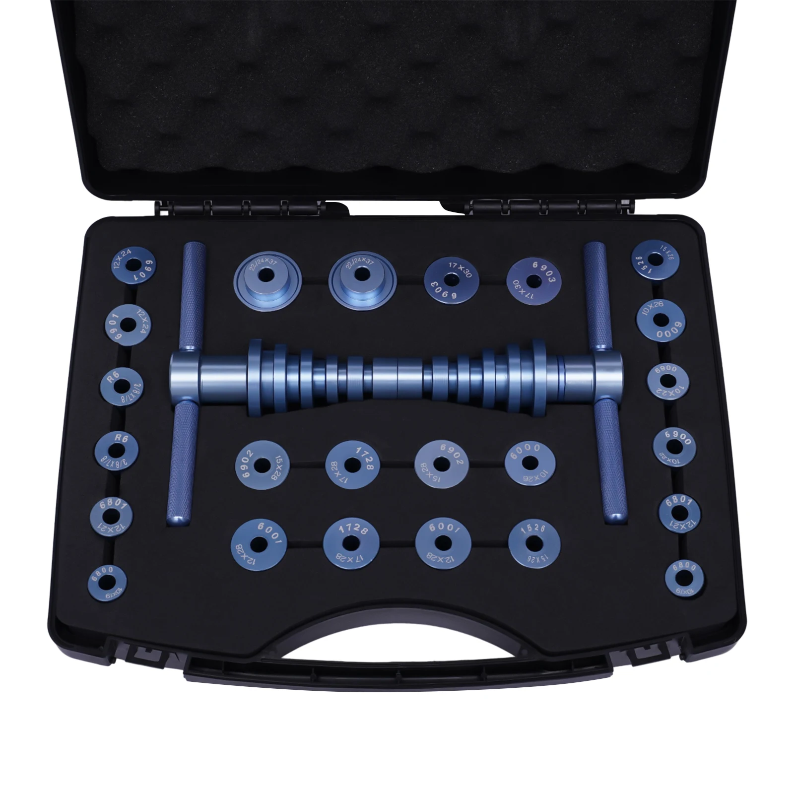 Set di presse per cuscinetti per biciclette, strumento di pressatura per cuscinetti, strumento di installazione per cuscinetti per biciclette con protezione in spugna e bordi lisci