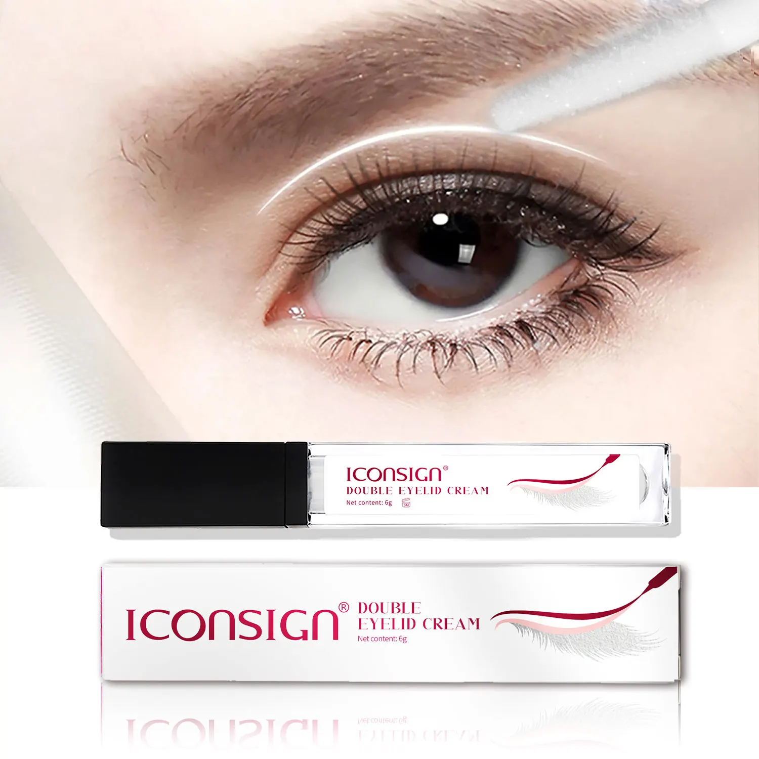 Iconsign novo creme de pálpebra dupla profissional conveniente pálpebra dupla invisível natureza moldar beleza maquiagem ferramentas