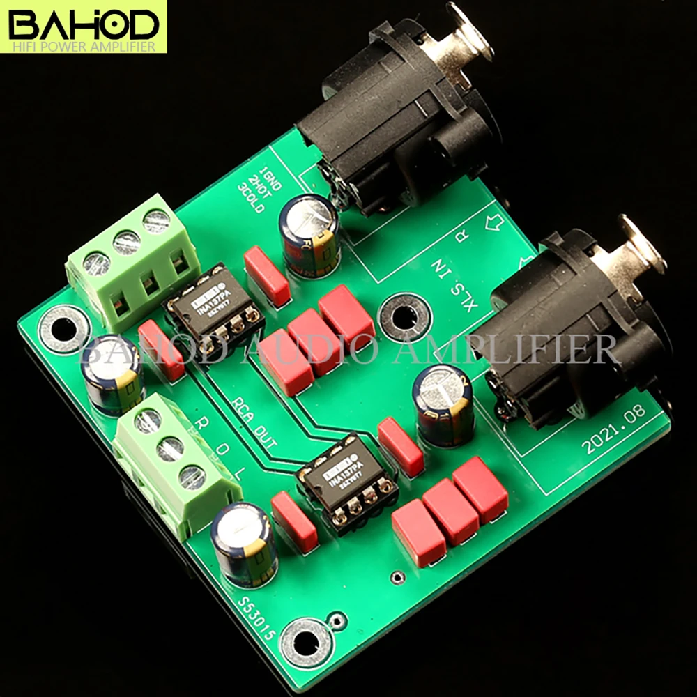 

BAHOD Balanced to Single-ended Audio Conversion Board INA137 HiFi Home Audio Accessories DIY Audio