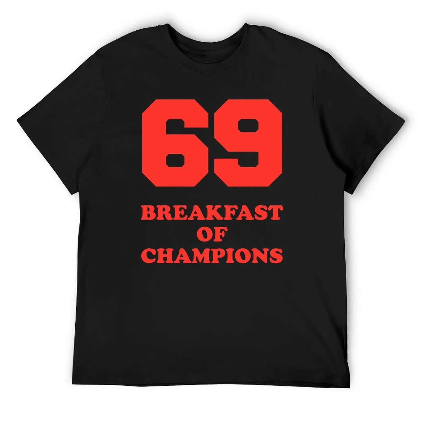 

Футболка 69 Breakfast of Champions, простые винтажные футболки с рисунком, мужские рубашки для тренировок