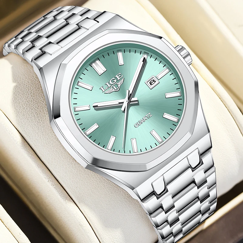 

Reloj Hombre LIGE оригинальные водонепроницаемые мужские часы, спортивные кварцевые часы для мужчин, светящиеся наручные часы из нержавеющей стали, мужские